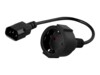 Prokord Strøm IEC 60320 C14 Strøm CEE 7/4 (female) Sort 20cm Strømforsyningsadapter