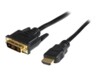 StarTech.com 2m High Speed HDMI Cable to DVI Digital Video Monitor Videoadapterkabel 2m Sort