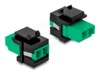 Delock Keystone Module LC Duplex female to LC Duplex female green / black