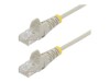 StarTech.com 50cm Slim LSZH CAT6 Ethernet Cable, 10 Gigabit Snagless RJ45 100W PoE Patch Cord, CAT 6 10GbE UTP Network Cable w/Strain Relief, Grey, Fluke Tested/ETL, Low Smoke Zero Halogen - Category 6 - 28AWG (N6PAT50CMGRS) CAT 6 50cm Patchkabel Grey