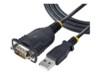 StarTech.com 3ft (1m) USB to Serial Cable, DB9 Male RS232 to USB Converter, USB to Serial Adapter for PLC/Printer/Scanner/Network Switches, USB to COM Port Adapter - Prolific IC, Automatic Handshake, Windows/macOS (1P3FP-USB-SERIAL) Serielt kabel 1m Sort