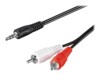 goobay AVK 118-0150 Q Audiokabel 1.5m Sort