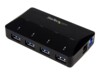 StarTech.com 4-Port USB 3.0 Hub plus Dedicated Charging Port - 1 x 2.4A Port - Desktop USB Hub and Fast-Charging Station (ST53004U1C) Sort