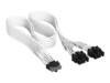 CORSAIR 16-pin PCI Express-strøm (male) - 8 pin PCI Express-strøm (male) Hvid Strømkabel