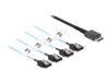 DeLOCK OCuLink Serial Attached SCSI (SAS) internt kabel Sort Blå 1m