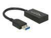 Delock Converter USB 3.1 Gen 2 Type-A male > USB Type-C USB-C adapter 15cm Sort