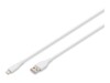 ASSMANN Lightning-kabel 50cm Hvid