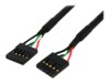 StarTech.com 24in Internal 5 pin USB IDC Motherboard Header Cable F/F - USB cable - 5 pin IDC (F) to 5 pin IDC (F) - USB 2.0 - 2 ft - black - USBINT5PIN24 USB-kabel 60.7cm Sort