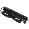 Bachmann SMART Stikdåse 6-stik Sort 5m