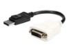 StarTech.com DisplayPort to DVI Adapter - 1920x1200 - Display Port to DVI Dongle - Passive DP to DVI-D Adapter (DP2DVI) DisplayPort adapter 24cm Sort Hvid