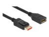 Delock DisplayPort forlængerkabel 2m Sort