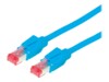 Draka Comteq S/FTP Patch cable Cat6, Blue, 1m 1m Blå