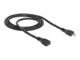 Delock USB forlængerkabel 1m Sort