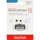 SanDisk Ultra Dual 256GB USB 3.1 / USB-C USB stick Grå Sølv