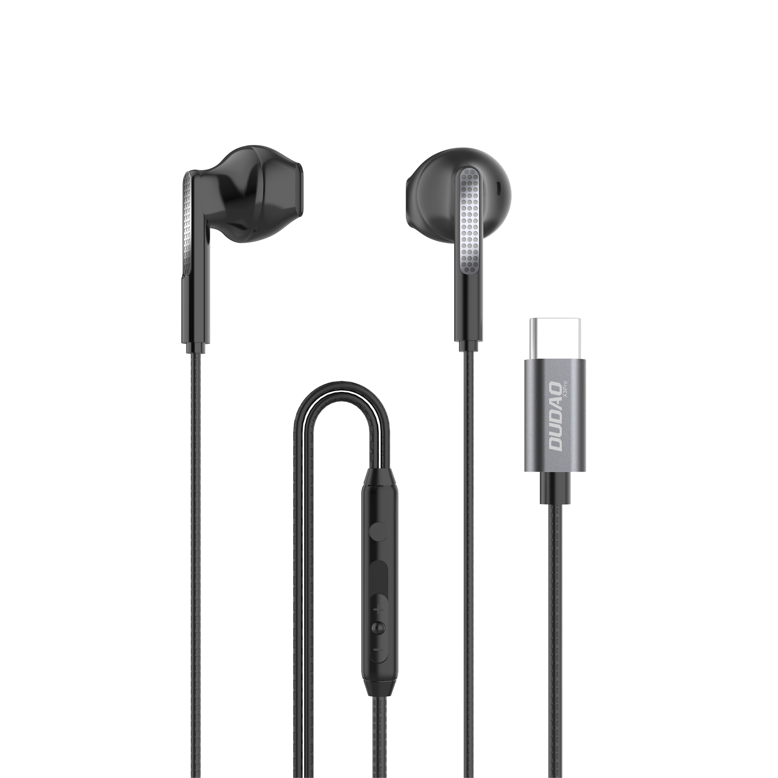 DUDAO X3Pro USB-C headphone Black Kablet Hovedtelefoner Sort
