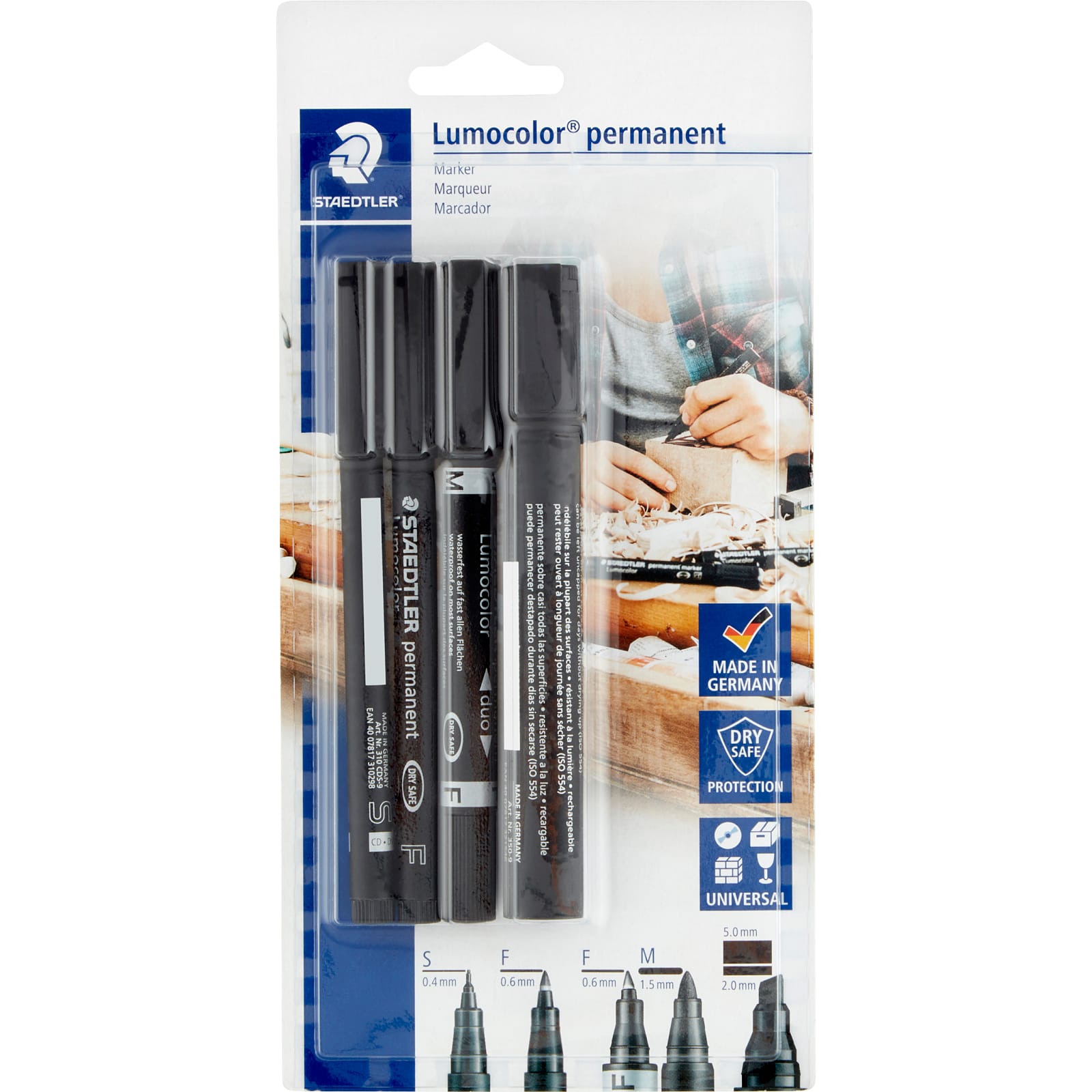 STAEDTLER Marker Set Lumocolor 4St