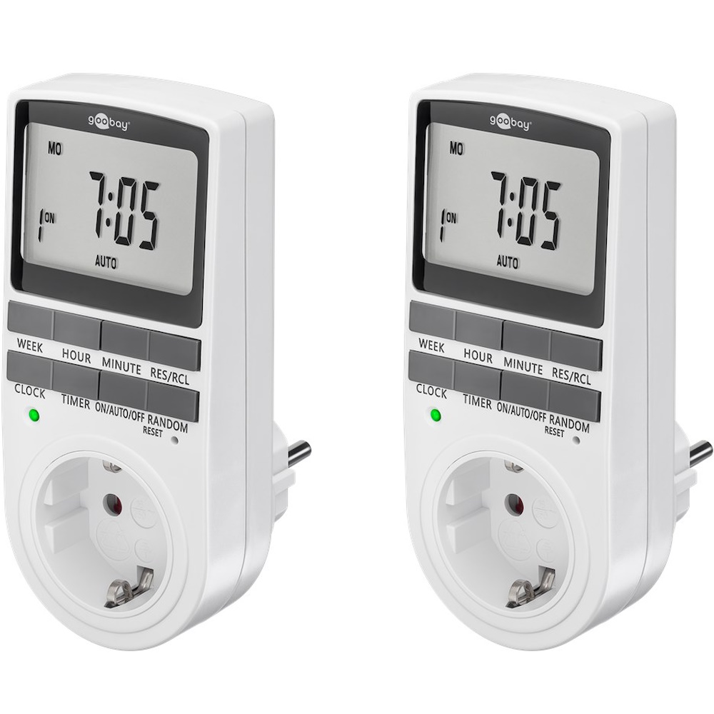 Digital Timer, Set of 2, white