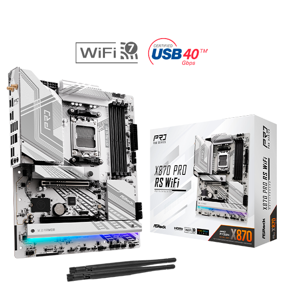 ASRock X870 Pro RS WiFi ATX Socket AM5 AMD X870