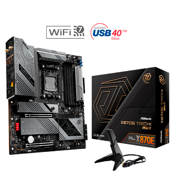 ASRock X870E Taichi Lite Udvidet ATX Socket AM5 AMD X870E