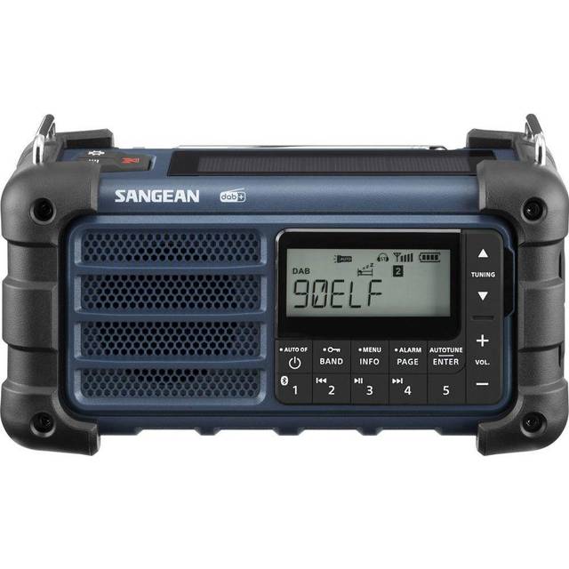 Kuffertradio Sangean MMR-99 DAB+, DAB, FM Solcellepanel, stnkvandsbeskyttet, stvtt Bl