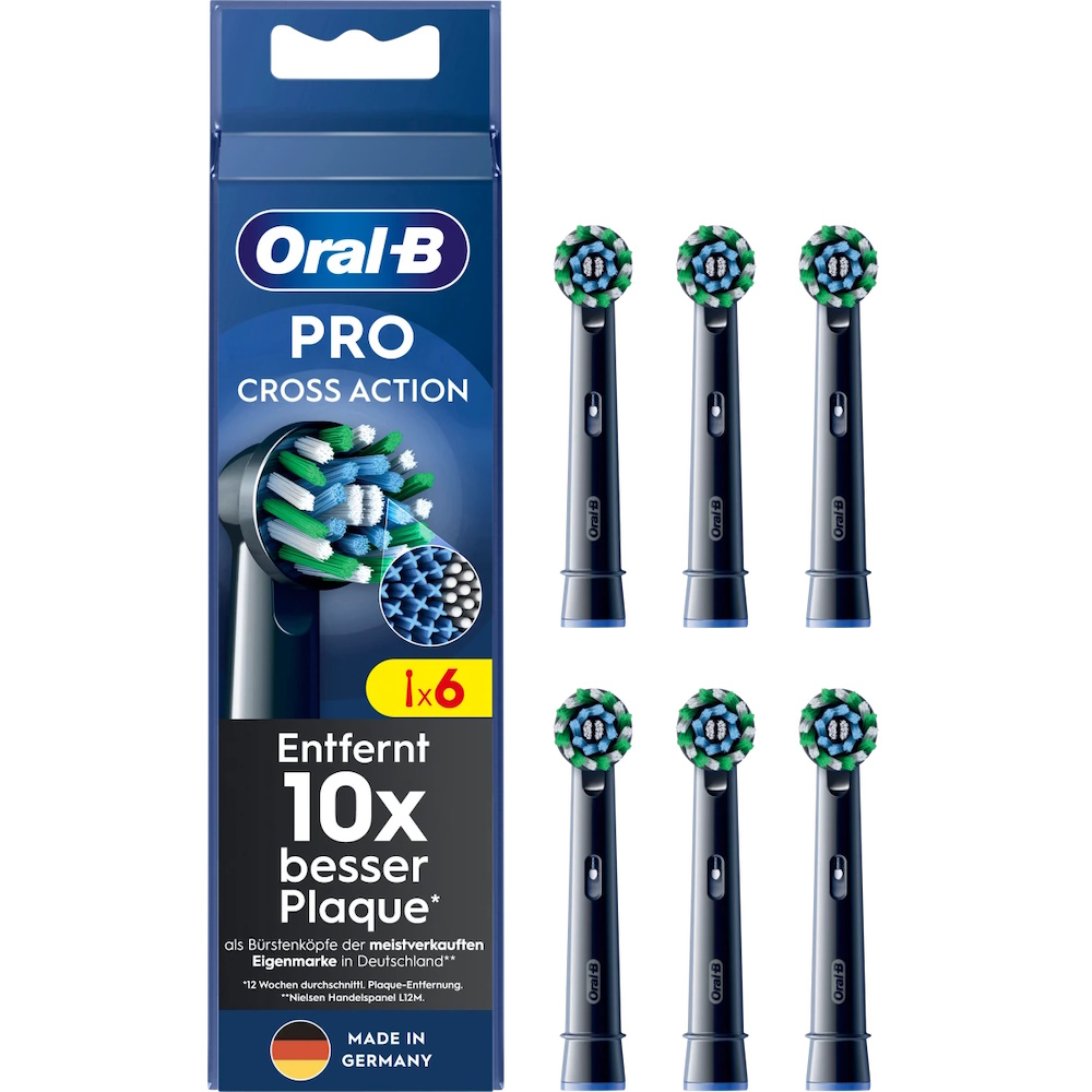 Oral-B Aufsteckbürsten schwarz ProCrossAction CleanMaximizer6er