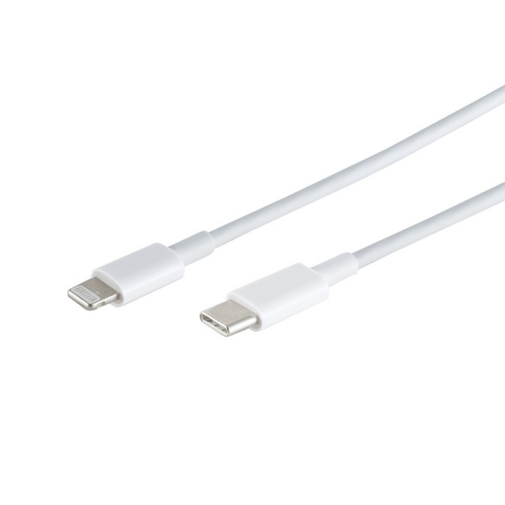 USB-C adapter cable, 8-Pin, PD, ABS, white, 2m