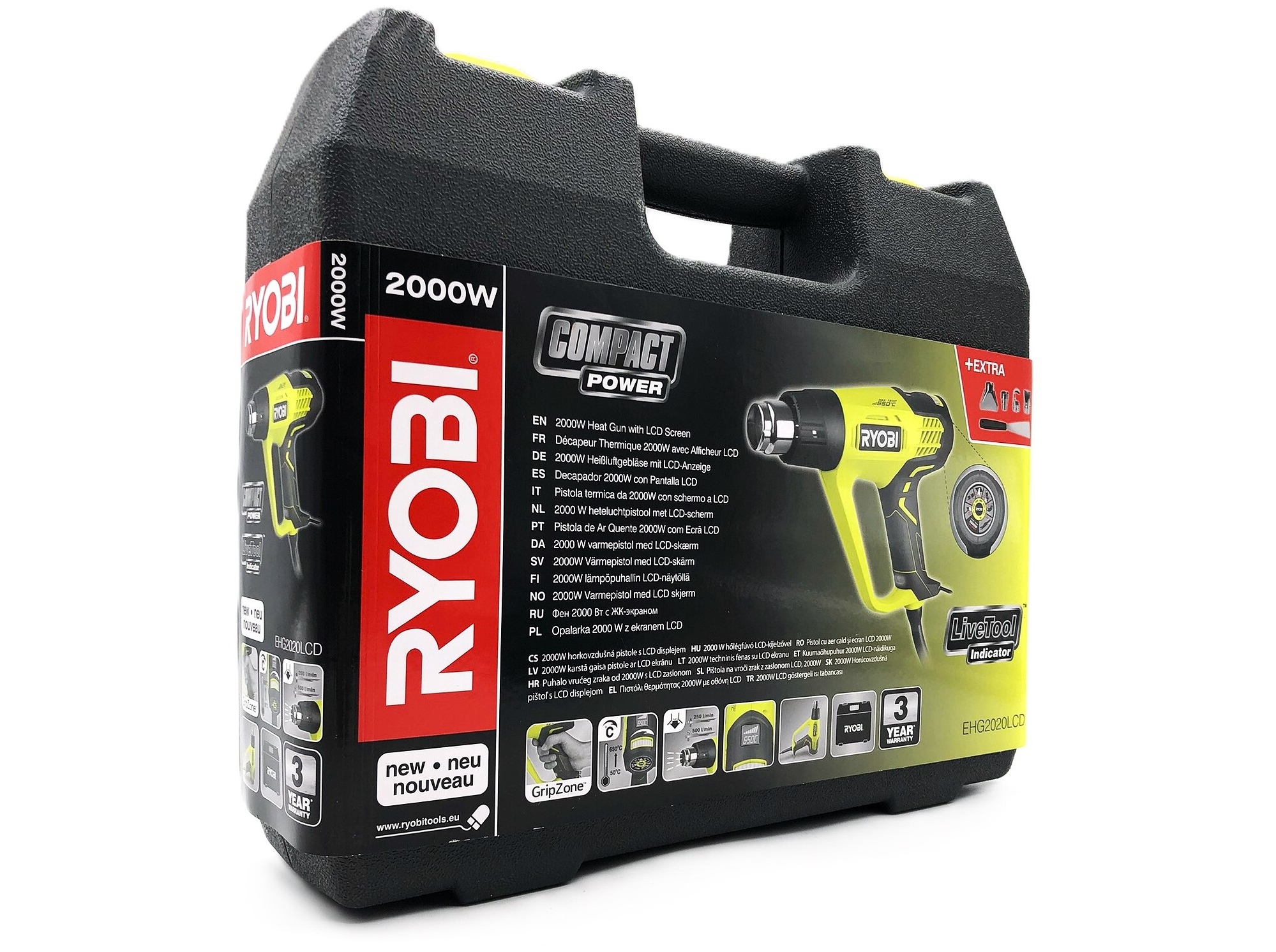Ryobi EHG2020LCD Varmepistol 2000W