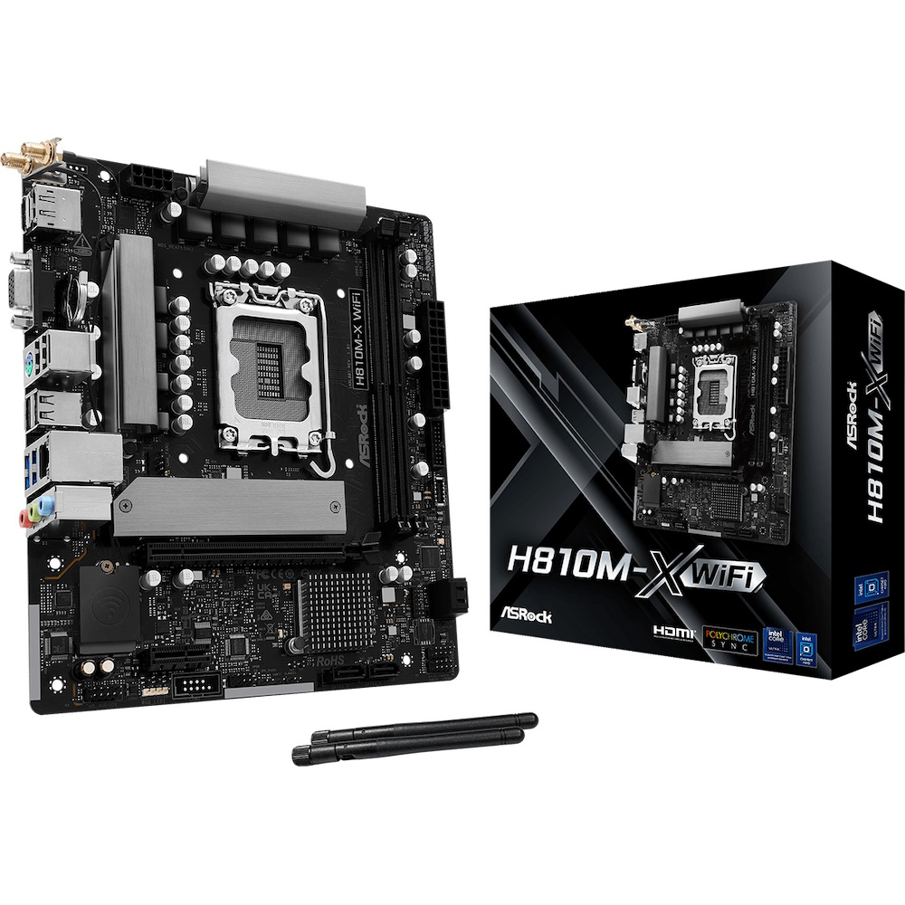 ASRock H810M-X WIFI Micro ATX LGA1851 sokkel Intel H810