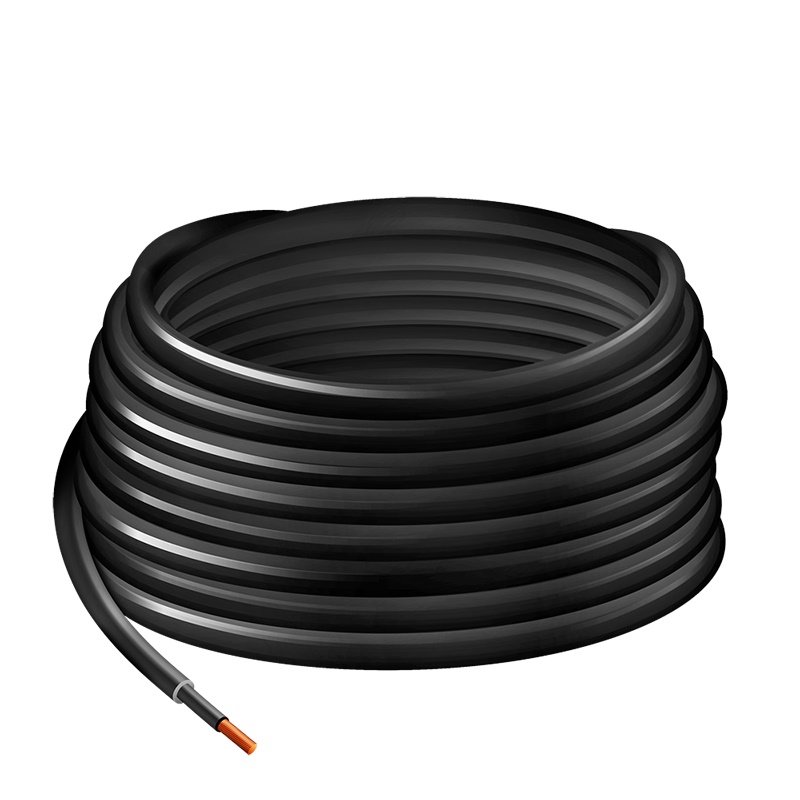 Solar installation cable, H1Z2Z2-K, 6 mm², CU, black, 25 m