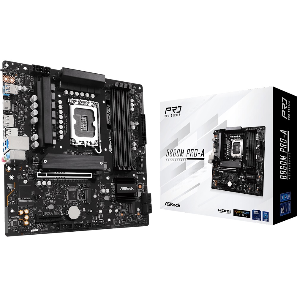 ASRock B860M Pro-A Micro ATX LGA1851 sokkel Intel B860