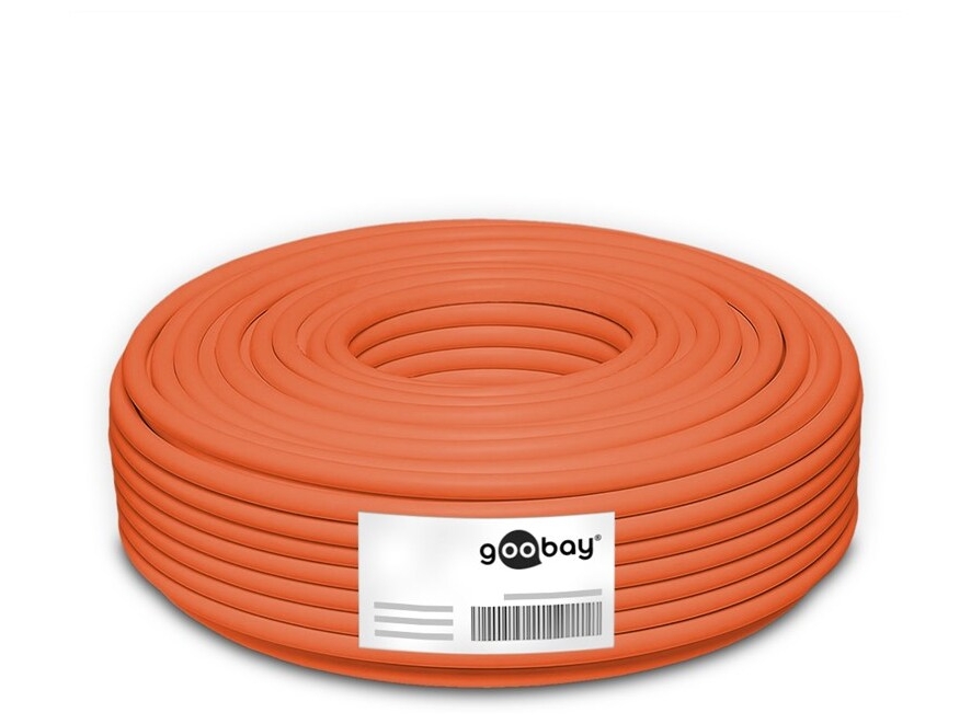CAT 7A Network Cable, S/FTP (PiMF), orange, 50 m