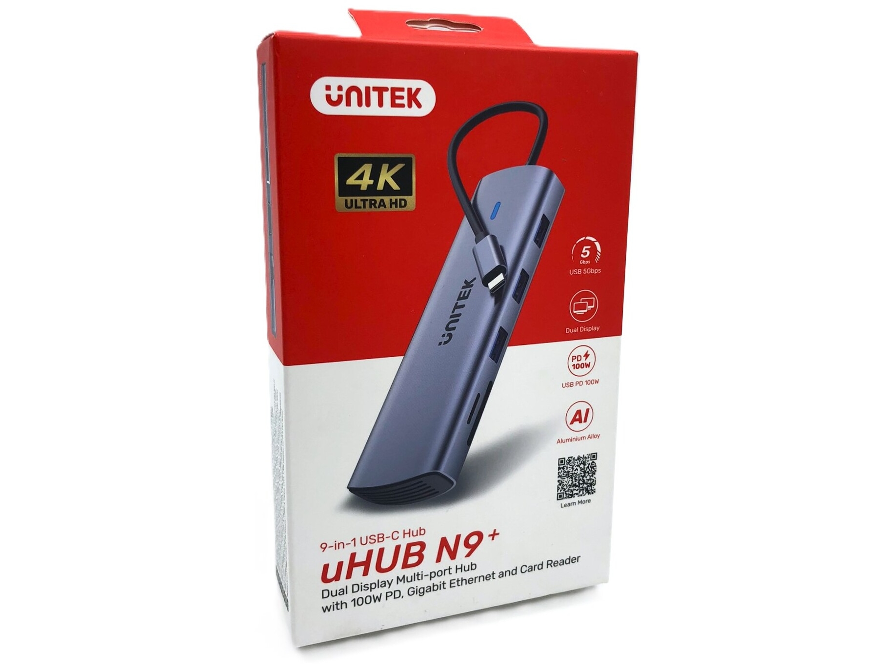 HUB USB Unitek Unitek Hub 9w1 USB C Gigabit Ethernet HDMI VGA 3x USB A czytnik kart PD 100W
