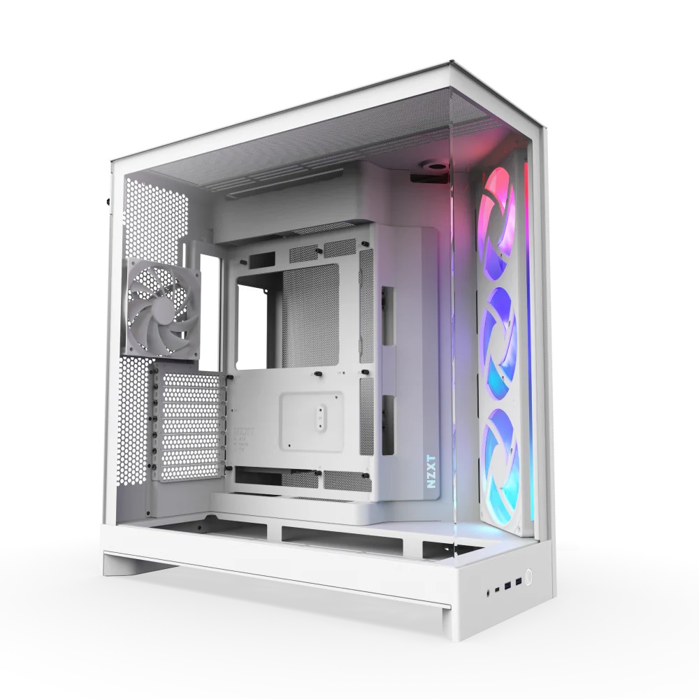 NZXT H9 Flow RGB (2025) White Dual Chamber Case