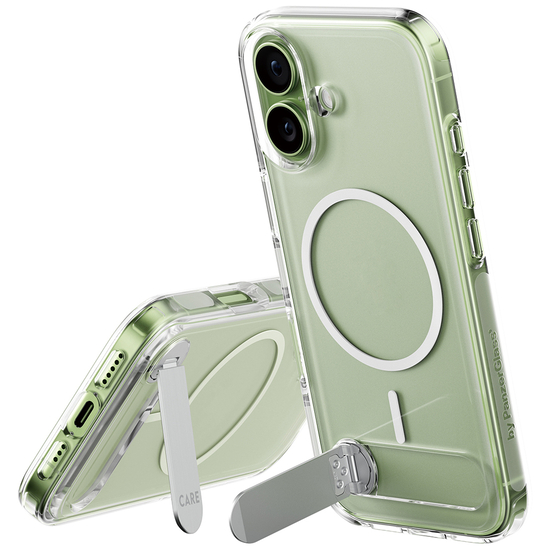 CARE by PanzerGlass® Feature Case Transparent w. Kickstand & MagSafe iPhone 2025 6.3'