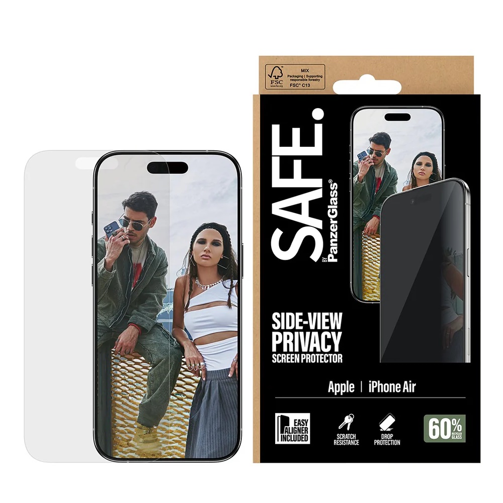 SAFE. by PanzerGlass® Privacy Screen Protector iPhone 2025 6.6', Ultra-Wide Fit w. EasyAligner