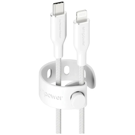 empower by PanzerGlass® Racing 60W USB-C to Lightning Cable, USB 2.0, 1.2M, Silver White