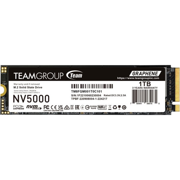 Team Group SSD NV5000 1TB M.2 PCI Express 4.0 x4 (NVMe)