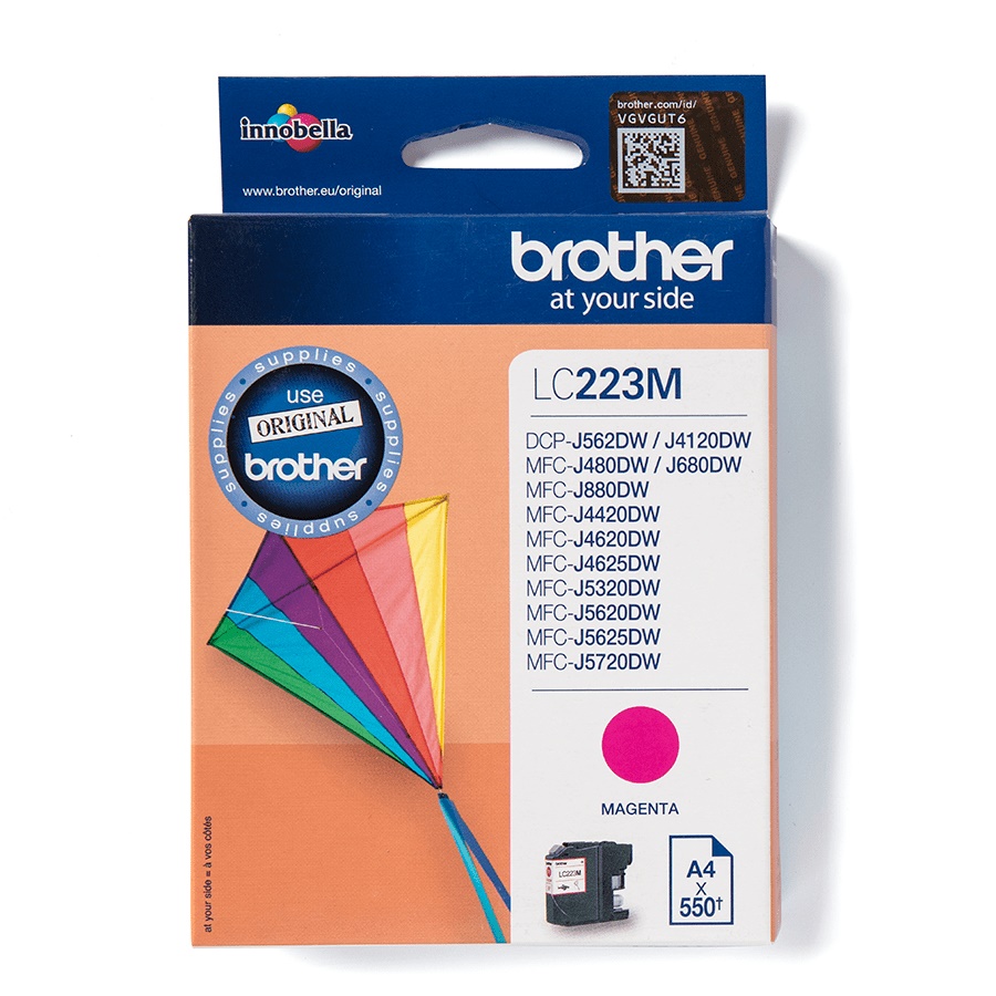 Brother LC 223M Magenta 550 sider Blæk