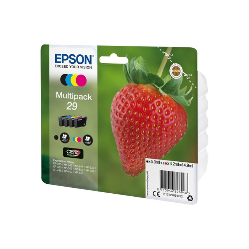 Epson 29 Multipack Sort Gul Cyan Magenta Blæk C13T29864012