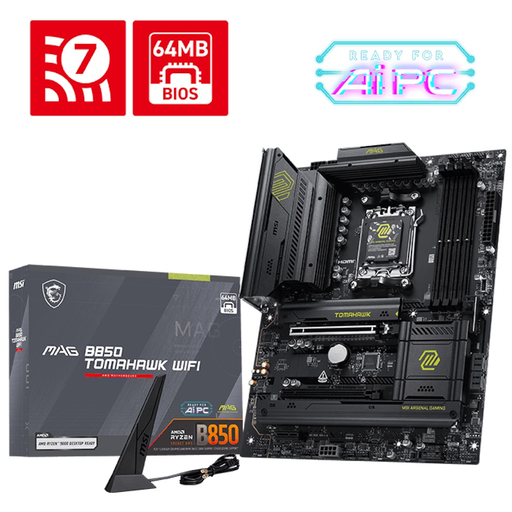 MSI MAG B850 Tomahawk Wifi (B850,AM5,ATX,DDR5)