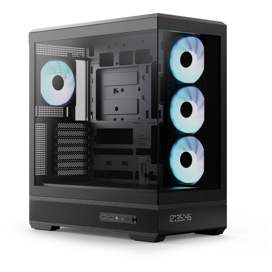 AeroCool Geh Midi P500B-Digi Black ARGB ACCS-P500B-DIGI-001