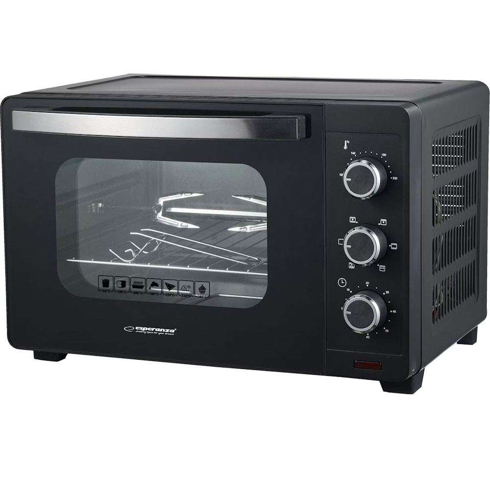 Esperanza EKO006N Mini oven with convection and spit 25 l 1600W Black