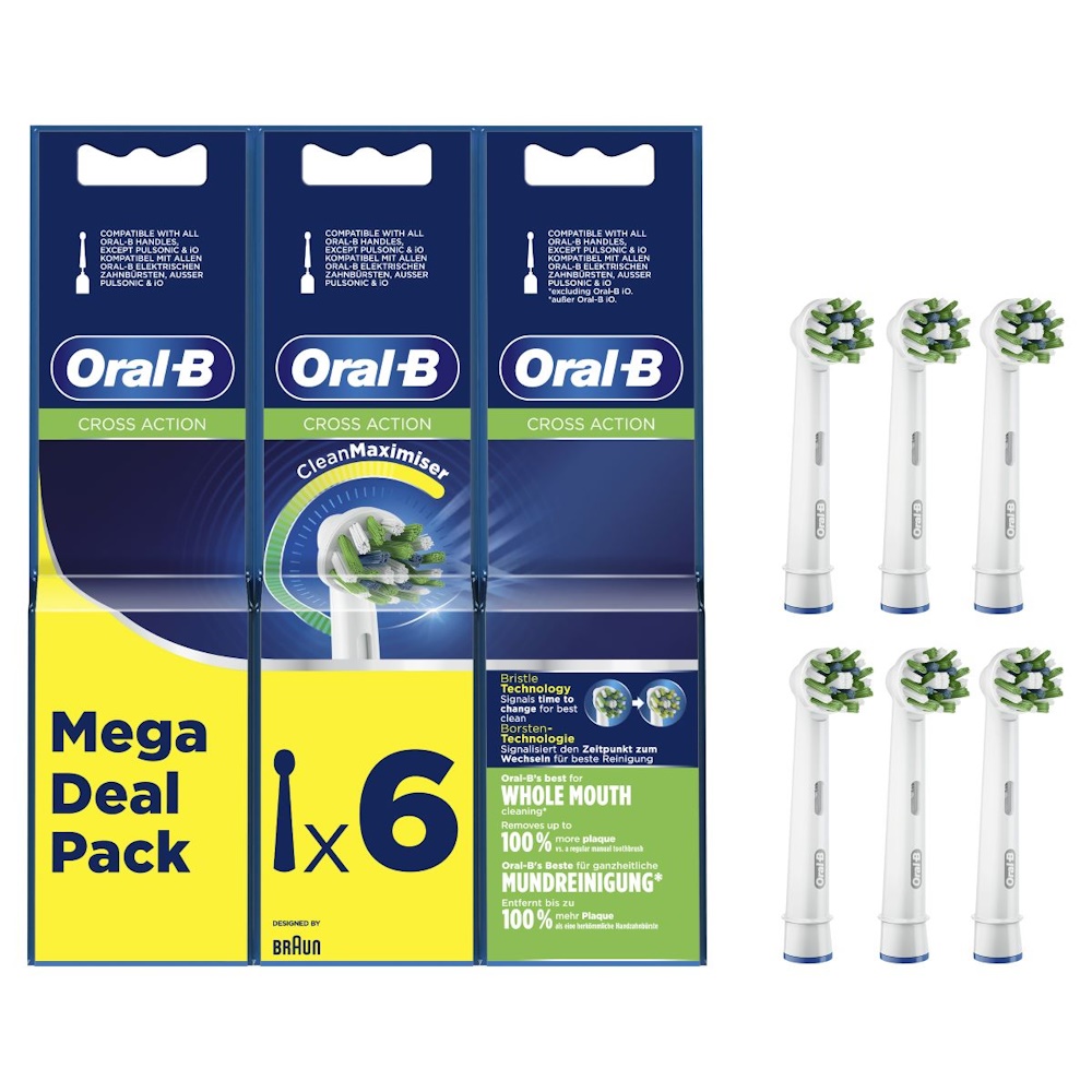 Oral-B Cross Action 6-pack White