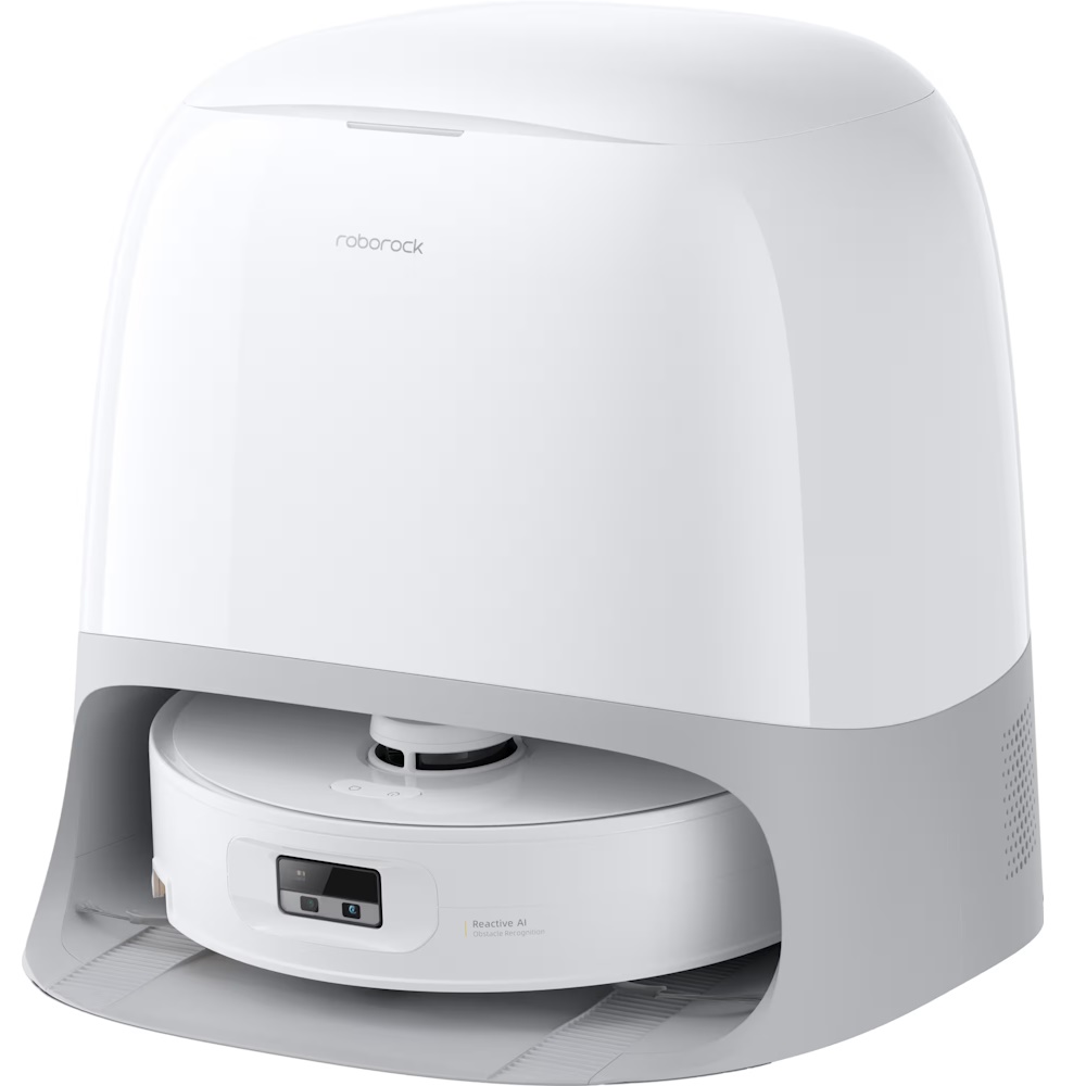 Roborock Qrevo Curv 2 FlowX Saug-/Wischroboter Wischsystem Absaugstation weiß