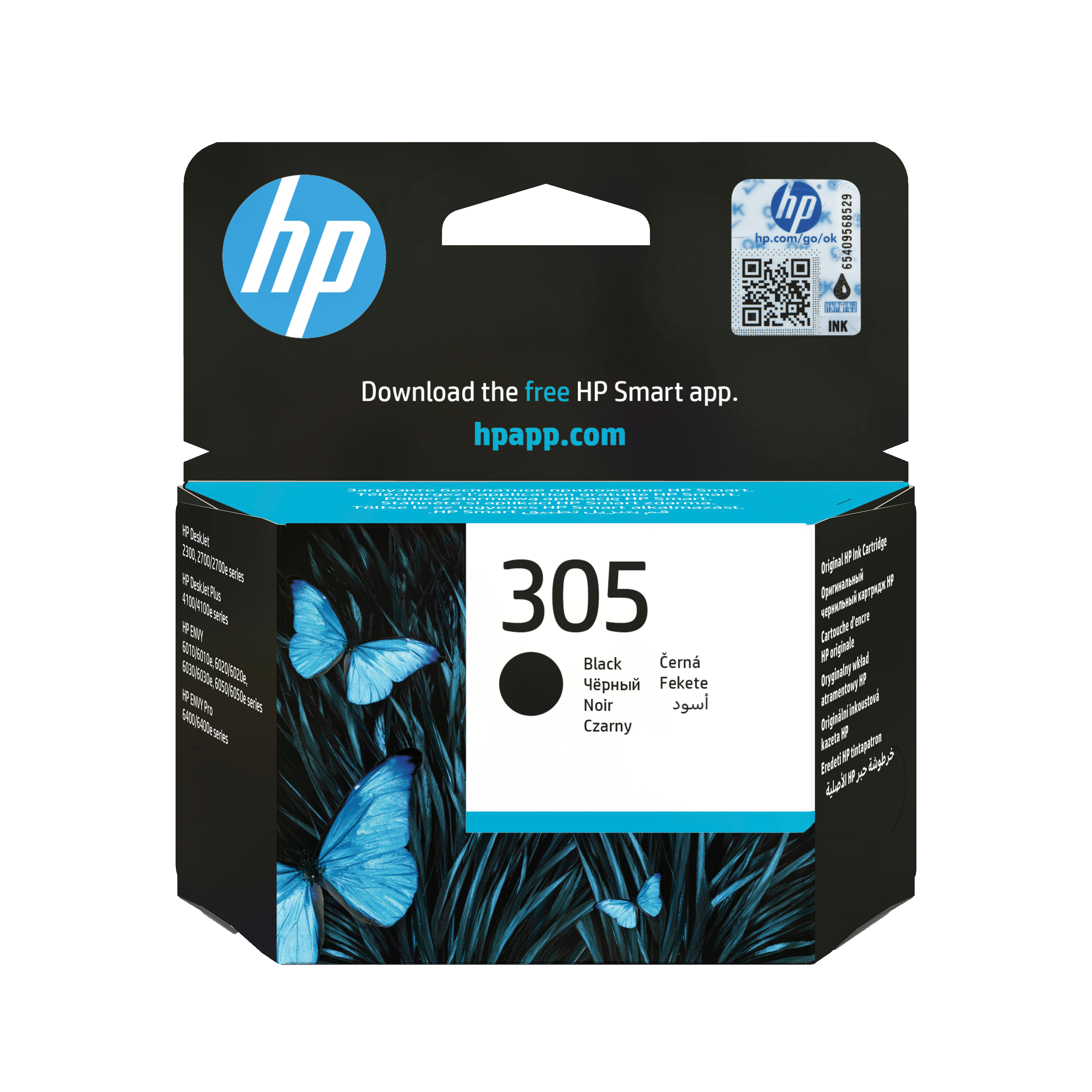 HP 305 Black Original Sort 120 sider Blæk