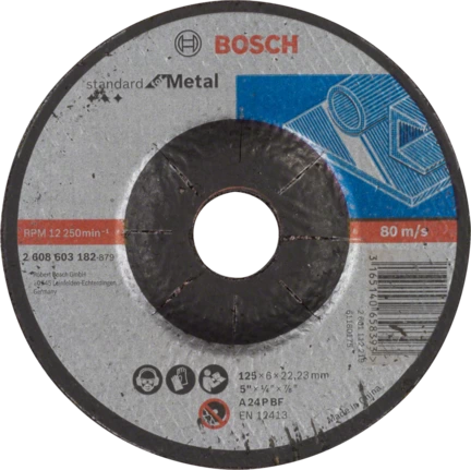 warehouse linden----Schruppscheibe Standard for Metal, Ø 125mm (Bohrung 22,23mm, A 24 P BF, gekröpft)