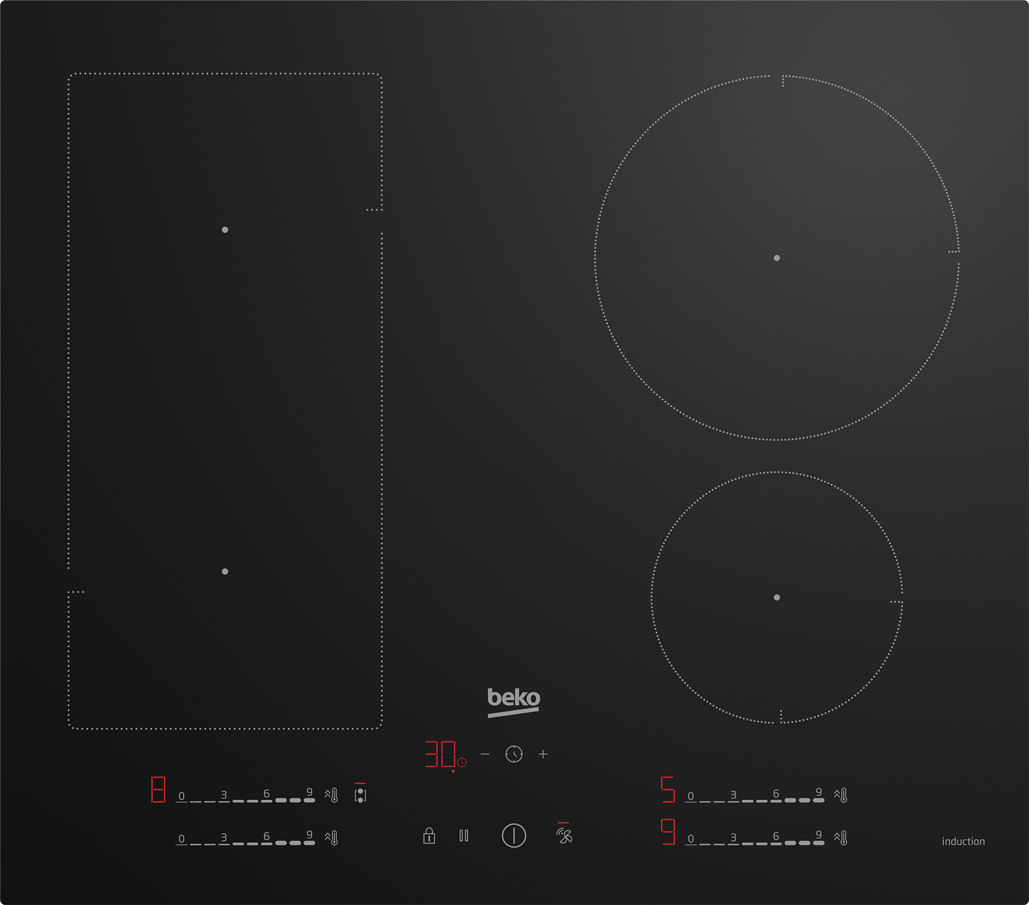 Beko HII 64730 UFT Induktionskogeplade
