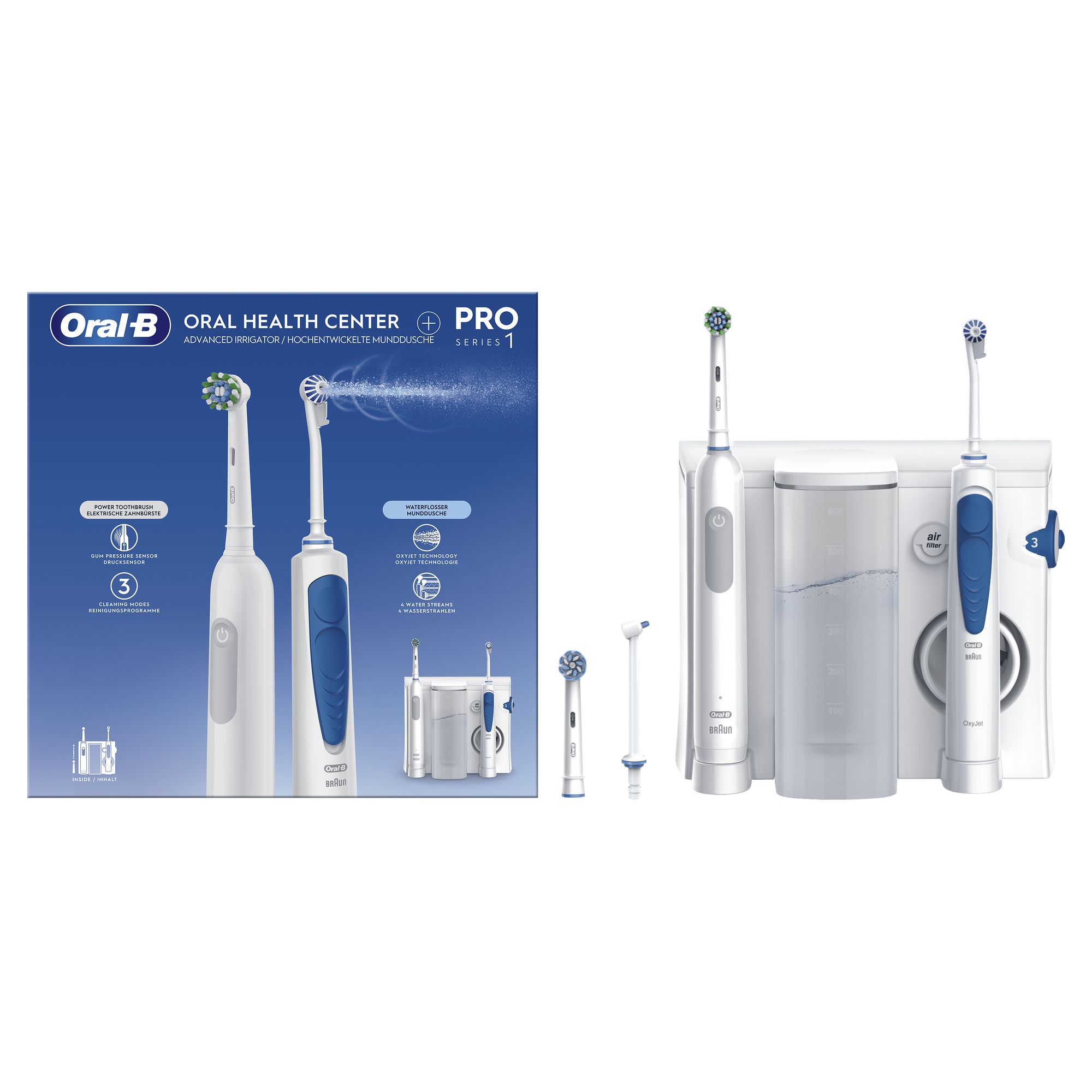 Oral-B Center OxyJet Munddusche + Oral-B Pro 1
