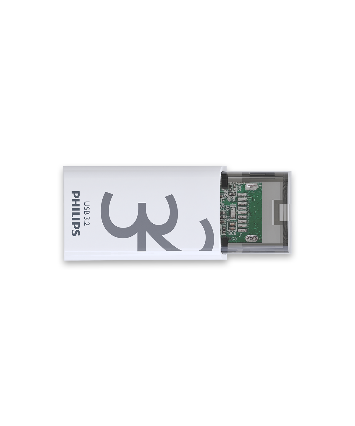 Philips Click 32GB 3.2 Gen 1 USB stick Transparent