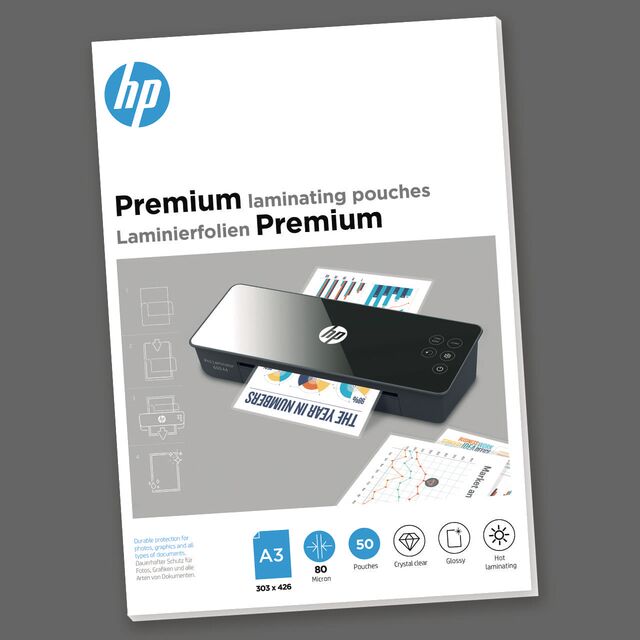 HP Laminierfolien Premium A3 80 Micron 50x